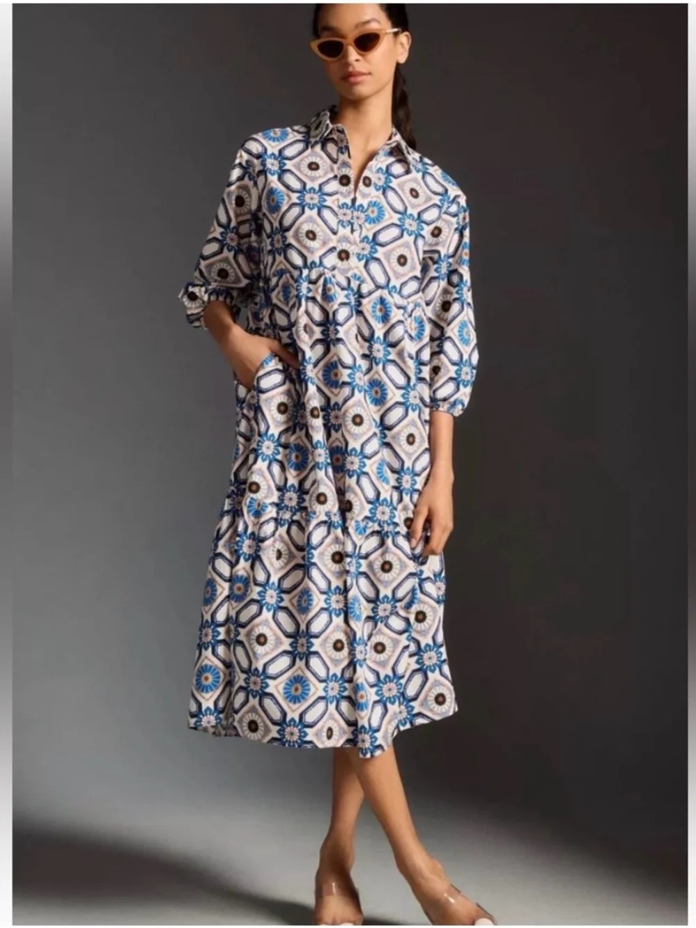 Anthropologie | Dresses | Anthro Maeve Bettina Tiered Shirt Sapphire Floral Dress | Poshmark Anthropologie | Dresses | Anthro Maeve Bettina Tiered Shirt Sapphire Floral Dress | Poshmark